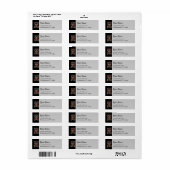 Gothic Illuminated Floral Art Return Address Label (Vorne)