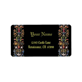 Gothic Illuminated Floral Mittelalterliche Kunst Adressaufkleber