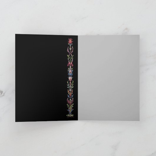 Gothic Illumined Manuskript Danke Karte (Innenseite)