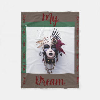 Gothic Indian Headdress Art: Strength Power, 30x40 Fleecedecke