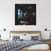 Gothic Inside Mansion Antiques Leinwanddruck (Insitu (Schlafzimmer))