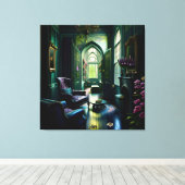 Gothic Inside Mansion Surreal Blume 1 Leinwanddruck (Insitu (Holzboden))