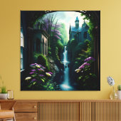 Gothic Inside Mansion Surreal Wasserfall 7 Leinwanddruck (Insitu (Wohnzimmer))