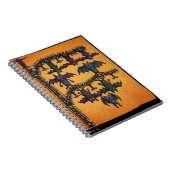 Gothic Interlocking Bats Halloween Notebook Notizblock (Rechte Seite)