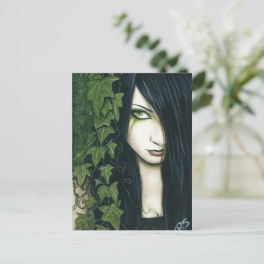 Gothic Ivy Fantasy Postcard Postkarte (Stehend Vorderseite)