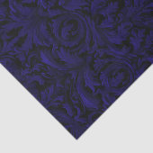 Gothic Jacquard Wirbel Decoupage - Dunkel Lila Seidenpapier (Detail)