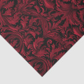 Gothic Jacquard Wirbel Decoupage - Rot und Schwarz Seidenpapier (Detail)