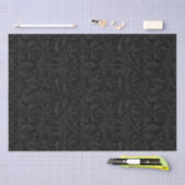 Gothic Jacquard Wirbel Decoupage - Schwarz und Gra Seidenpapier (Handwerk)