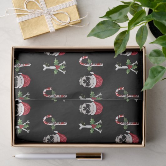 Gothic Joy Skull Weihnachtsgeschenk Tissue Paper Seidenpapier (Geschenk)