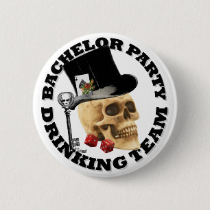 Gothic Junggesellenabschied Trinkteam Button