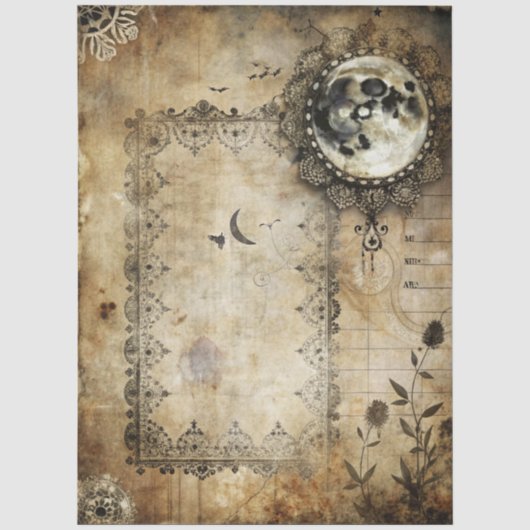 Gothic Junk Journal Serien Design 10 Seidenpapier (Vorderseite)