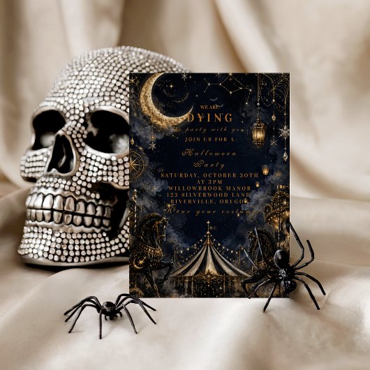 Gothic Karneval Halloween-Party Einladung