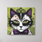 Gothic Katze Leinwanddruck (Vorderseite)
