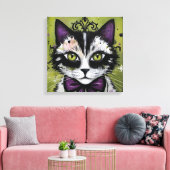 Gothic Katze Leinwanddruck (Insitu (Wohnzimmer))