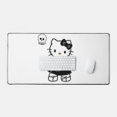 Gothic Kawaii Kitty – Emo Aesthetic Desk Mat Schreibtischunterlage (Tastatur & Maus)