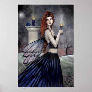 Gothic Kerzen Fee Poster von Molly Harrison