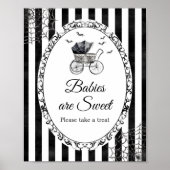 Gothic Kinderwagen Halloween Babys sind Süß Schild (Vorne)