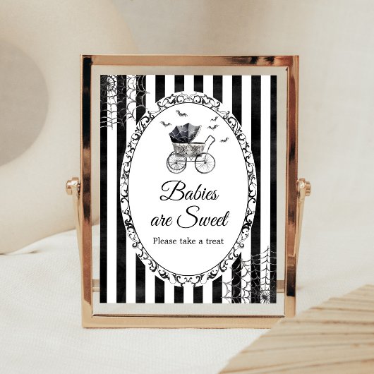 Gothic Kinderwagen Halloween Babys sind Süß Schild
