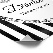 Gothic Kinderwagen Halloween Getränke Schild (Ecke)