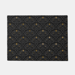 Gothic Kinderzimmer Black Rose Damask Rug Mat Fußmatte