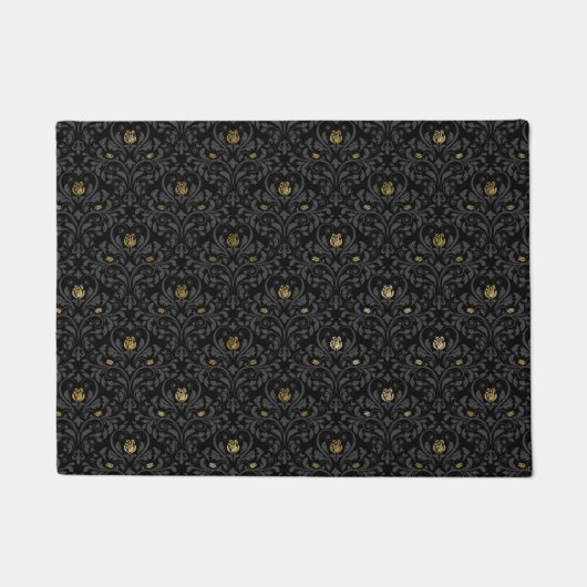 Gothic Kinderzimmer Black Rose Damask Rug Mat Fußmatte (Vorderseite)