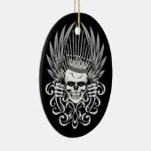 Gothic King Skull Keramik Ornament (Rechts)