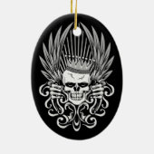 Gothic King Skull Keramik Ornament (Hinten)