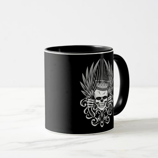 Gothic King Skull Tasse (VorderseiteRechts)