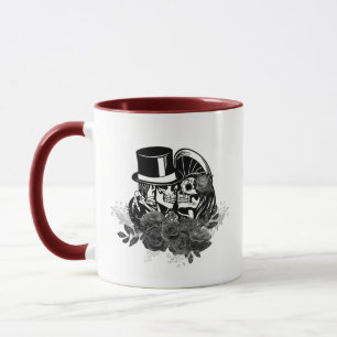 Gothic Kissing Skulls Couple Eternal Liebe Tasse