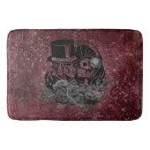 Gothic Kissing Skulls Couple und Blut rot ewigen Badematte (Vorderseite)