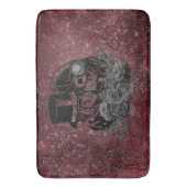 Gothic Kissing Skulls Couple und Blut rot ewigen Badematte (Vorderseite Vertikal)