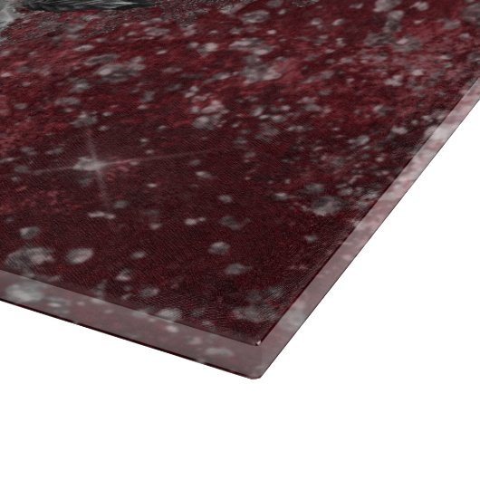 Gothic Kissing Skulls Couple und Blut rot ewigen Schneidebrett (Ecke)