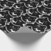 Gothic Kitten Hexe Black Cat Pentagram und Monde Geschenkpapier (Ecke)