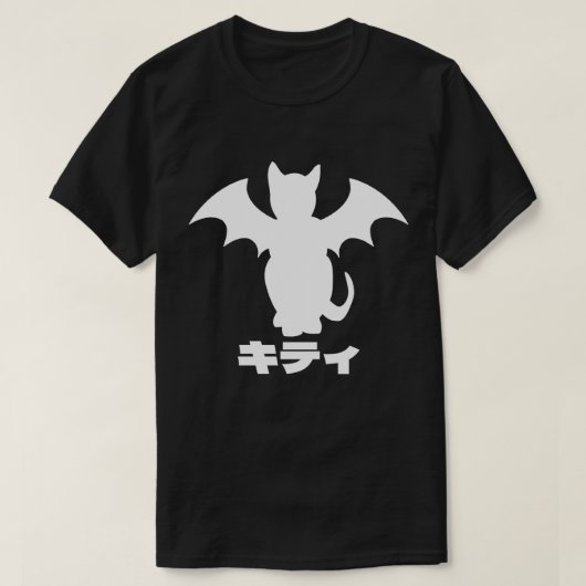GOTHIC KITTY BAT CAT JAPANESISCHES SHIRT (Design vorne)