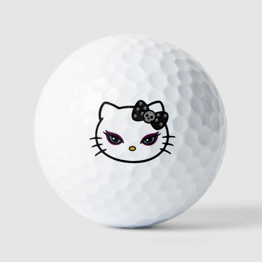 Gothic Kitty Golf Balls Golfball (Vorderseite)