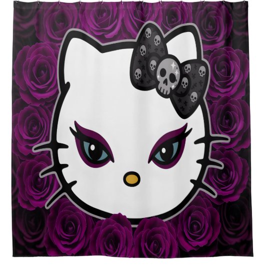 Gothic Kitty Shower Vorhang (Vorderseite)