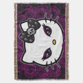 Gothic Kitty Skull Bow Decke (Vorderseite Vertikal)