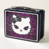 Gothic Kitty Skull Bow Metall Brotdose (Rückseite)