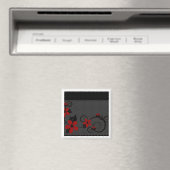 Gothic Kokeshi Kimono Design Magnet (In Situ (Geschirrspüler))