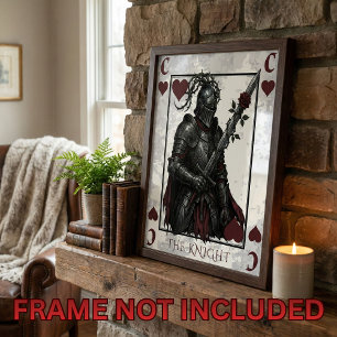 Gothic-König der Herzen Spielkarte Dark Fantasy Poster
