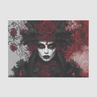 Gothic Königin Halloween Decoupage  Seidenpapier