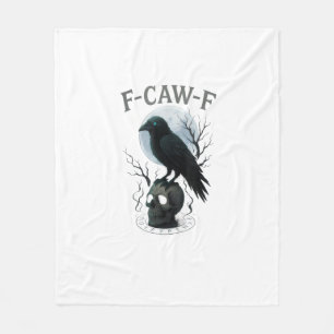 Gothic Krähe F Krächzen F Rabe Schädel Halloween G Fleecedecke