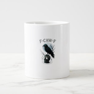 Gothic Krähe F Krächzen F Rabe Schädel Halloween G Jumbo-Tasse