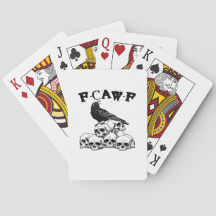 Gothic Krähe F Krächzen F Rabe Schädel Halloween G Spielkarten