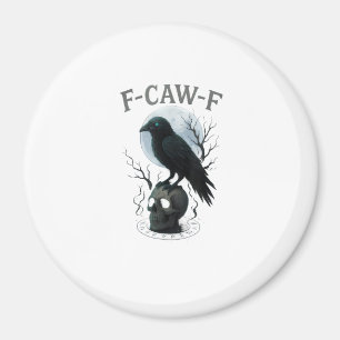 Gothic Krähe F Krächzen F Rabe Totenkopf Halloween Magnet