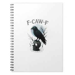 Gothic Krähe F Krächzen F Rabe Totenkopf Halloween Notizblock