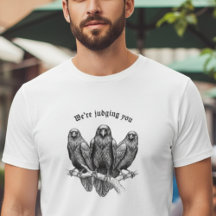 Gothic Krähe Wir beurteilen dich Sarkastisches Ges