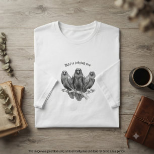 Gothic Krähe Wir beurteilen dich Sarkastisches Ges T-Shirt