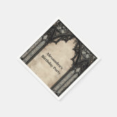 Gothic Kronleuchter-Midnight-Birthday Serviette (Ecke)