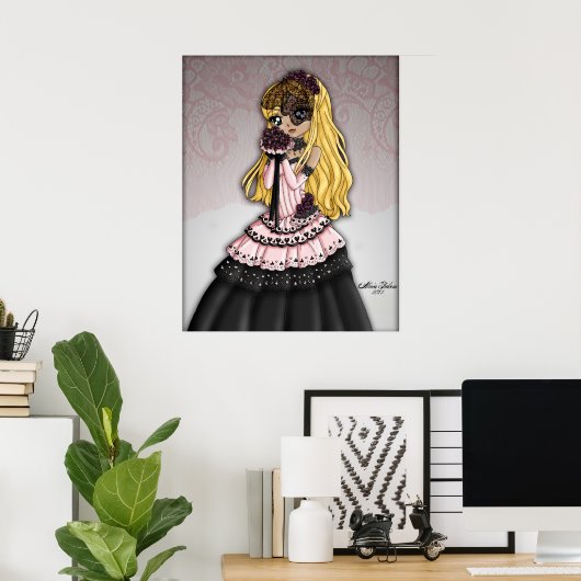 Gothic Lace Bride - Blonde Poster (Heimbüro)